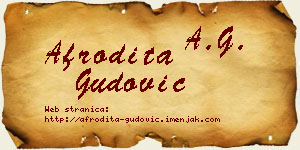 Afrodita Gudović vizit kartica